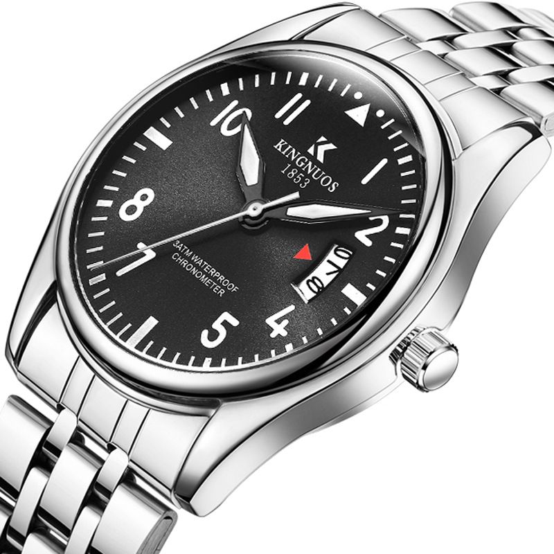 Neue Herren-Digitaluhr mit Nachtlicht, Einzelkalender, Stahlarmband, wasserdicht, geeignet für Studenten, grenzüberschreitender Handel_voghion.com