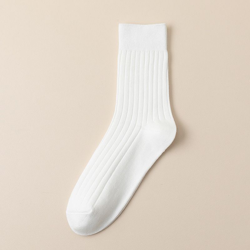 2 pairs per set Spring and Summer Combed Cotton Socks Men's Casual Double Needle Socks Anti Pilling Cotton Middle tube Socks Wholesale_voghion.com