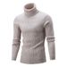 Maglione da uomo con base twist colorata in maglia a collo alto_voghion.com