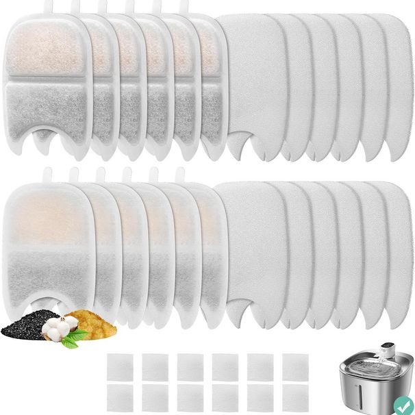 Pet Dispenser Cartridge Activated Carbon Ion Resin Cat Dog Water Feeder Filter Pad_voghion.com