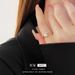 Real gold electroplated zircon letter pearl open ring exquisite light luxury index finger ring temperament high end jewelry_voghion.com