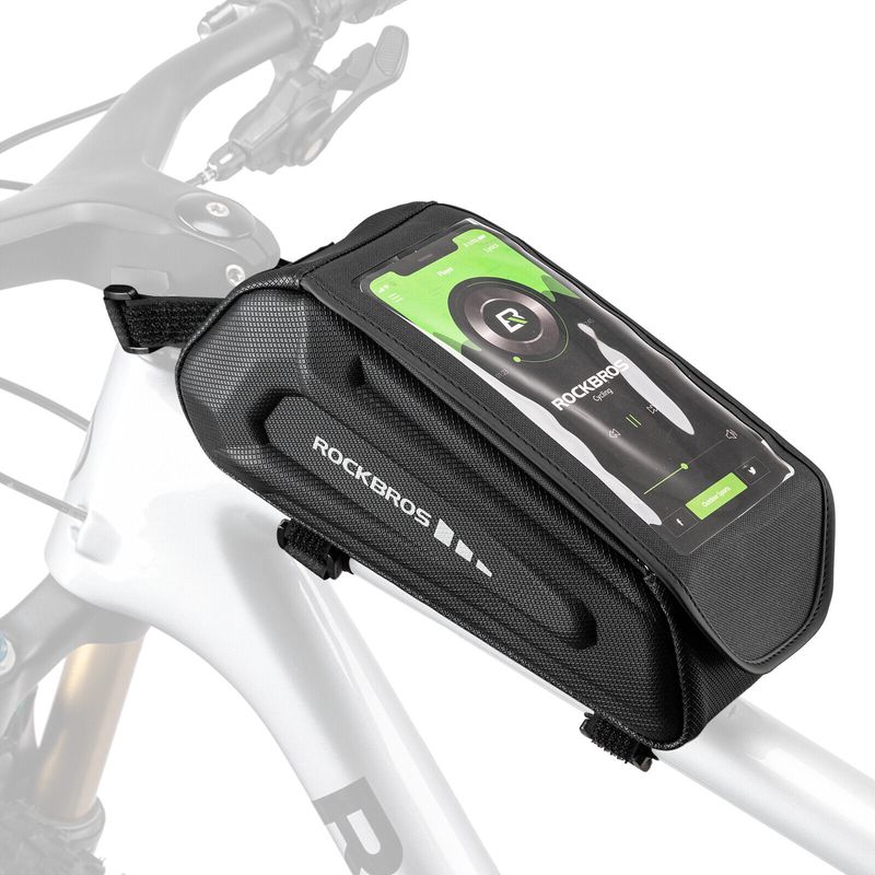 Sacoche de vélo ROCKBROS, sacoche de guidon ou de cadre de 1,7 L, adaptée aux téléphones jusqu'à 6,8 pouces_voghion.com