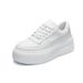 Cowhide Thick-Soled White Sneakers For Men 2025 Spring Summer New Breathable Casual Sports Trendy Versatile_voghion.com