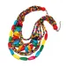 Catene Collana unica Accessorio Festa Perline colorate Perline di legno multicolore Strati per vestirsi_voghion.com