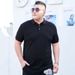 Herrenbekleidung Dicke Männer in Übergröße, kurzärmeliges T-Shirt mit Revers, modisches, übergroßes Poloshirt für dicke Männer, Sommeroberteil_voghion.com