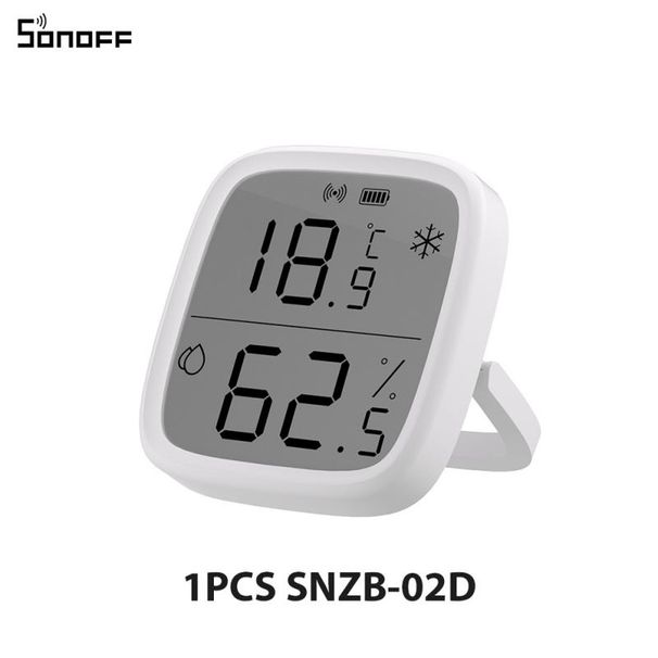 Nieuwe SONOFF SNZB-02D Zigbee Smart Temperatuur Vochtigheidssensor Met LCD Scherm Voor EWek APP Alexa Google Home Assistant_voghion.com