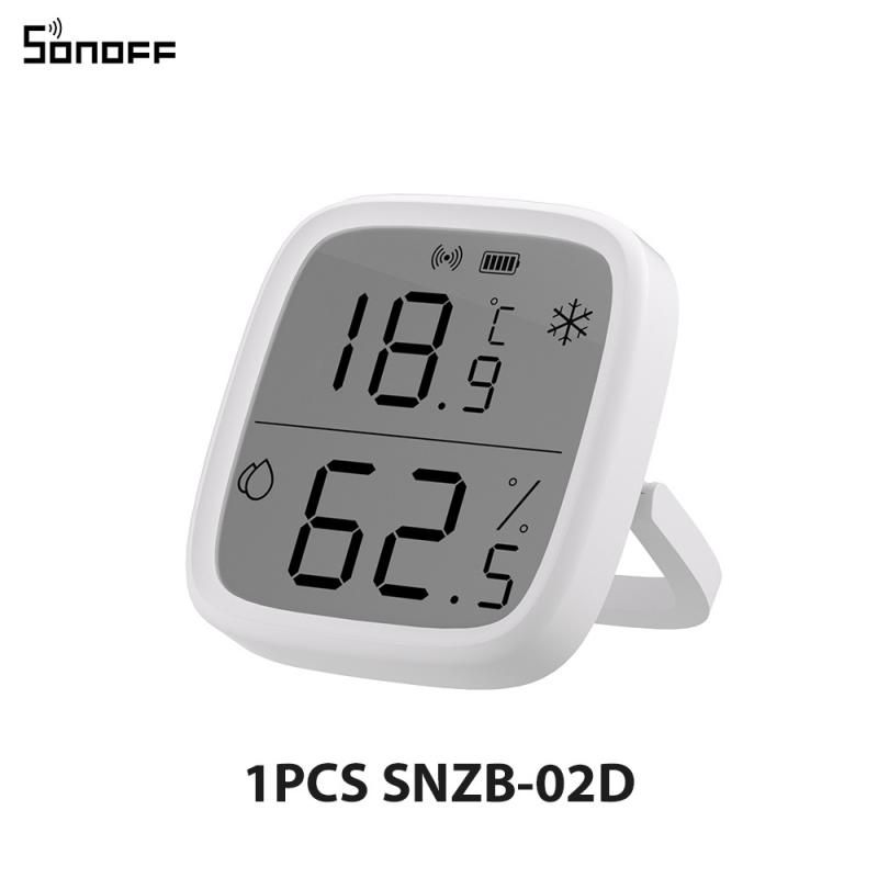 SONOFF SNZB-02D Zigbee intelligens hőmérséklet-páratartalom-érzékelő LCD kijelzővel, EWek alkalmazáshoz, Alexához, Google Home Assistanthez_voghion.com