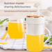 Intrnt Clbrity Kleiner Strohhalm-Bludr-Becher Mini Multifunktionaler tragbarer Saft-Makr USB-Lade-Saft-Makr für zu Hause_voghion.com