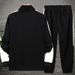Lässiges Trainingsanzug-Set im trendigen Stil für Herren – Kapuzenpullover mit halbem Reißverschluss in Kontrastfarbe und schmal zulaufende Hose (5XL–11XL)_voghion.com