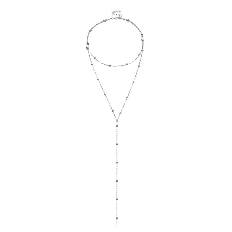 Mode overdreven geometrische kwast ronde kraal voor vrouwen temperament meerlaagse nieuwe lange ketting_voghion.com