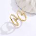 Orecchini alla moda super lucidi a tutto diametro, fibbie per orecchie a forma di serpente dorate_voghion.com