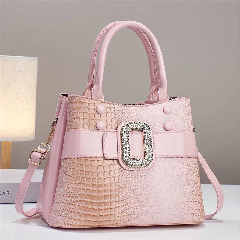 New Simple Crocodile Pattern Mom Fashionable Handbag For Women Elegant Versatile Large Capacity Crossbody Bag_voghion.com