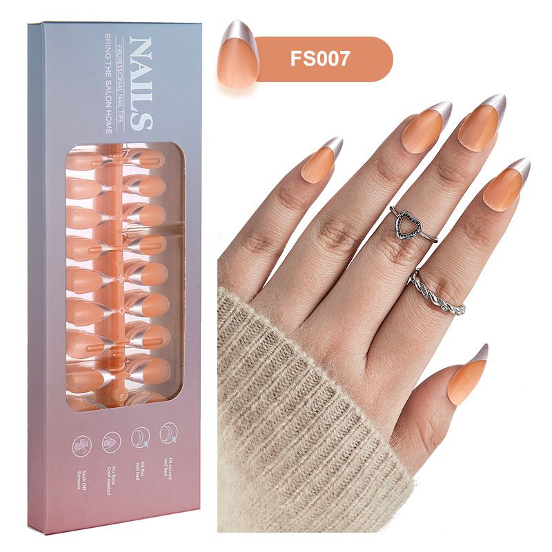 Lakan för falska naglar Nagellapp Kort mandelnagelark förpackad 150 st_voghion.com