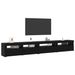 3-teiliger TV-Schrank mit LED-Lichtern Schwarze Eiche Holzwerkstoff_voghion.com
