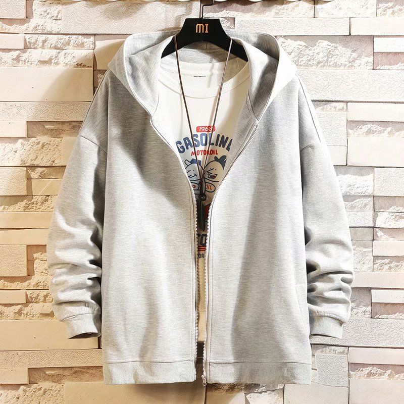 Men's Clothing Spring And Autumn Cardigan Sweater Suit For Boys Ins Trendy Fashion Sports Two-piece Suit Loose Large Size Casual Set_voghion.com