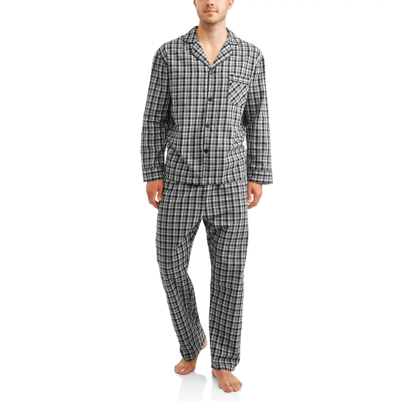 Set de lenjerie de noapte pentru bărbați de înaltă calitate, 100% bumbac, cu imprimeu cu mâneci lungi, cu cel mai bun preț de fabrică din Bangladesh_voghion.com
