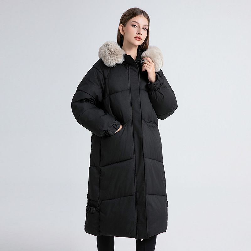 Women's Clothing new winter extended version knee length cotton coat women's jacket casual warm fashion popular cotton coat batch_voghion.com