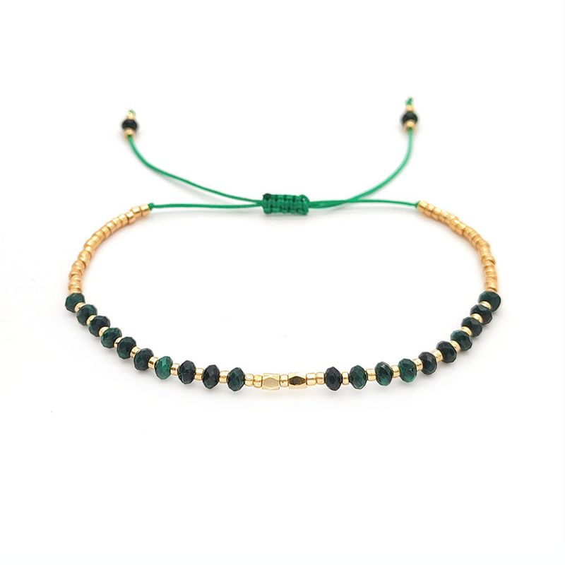 Damenschmuck - Armband aus natürlichen Traubenkernperlen, minimalistisches handgefertigtes Armband aus Miyuki-Saatperlen, geometrischer Boho-Stil für den Alltag_voghion.com