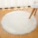 Plush Nordic Wool Bedroom Bedside Bay Window Mat Home Round Carpet Rug_voghion.com