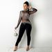 Damenbekleidung Mode Sexy Mesh Durchsichtige Heiße Diamanthose Langärmeliger Overall Für Frauen_voghion.com