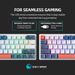 he K500-B61 Mini Mechanical 60% Form Factor 61Keys Gaming Keyboard Wired Full Key Hot-Swappable RGB Backlit_voghion.com