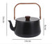 Teiera da esterno in lega di alluminio con manico in legno, bollitore per acqua bollente, tè, campeggio, picnic, caffettiera portatile_voghion.com