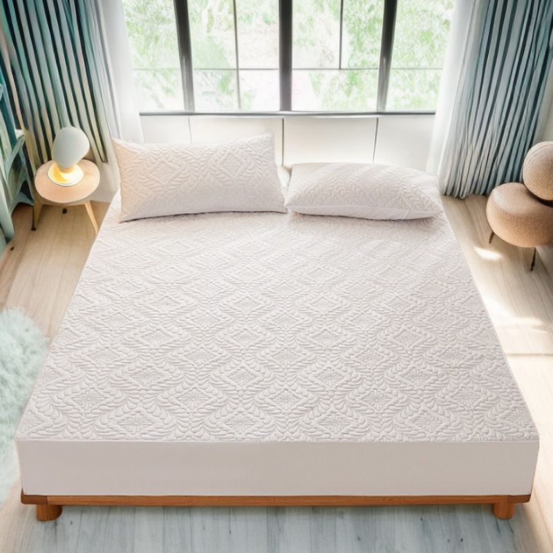 Quilted Waterproof Mattress Protector - Full Encasement Fitted Sheet With Non-Slip Backing (Hypoallergenic & Dust Mite Proof Breathable)_voghion.com