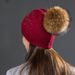 Women's Winter Fur Raccoon Ball Warm Hot Diamond Hollow Butterfly Knitted Versatile Fashion Pullover Hat_voghion.com