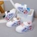 Girls' Board New Boys' Cartoon Sports 2025 Spring Autumn Children's White Shoes, Fashionable Casual Shoes For Middle And_voghion.com