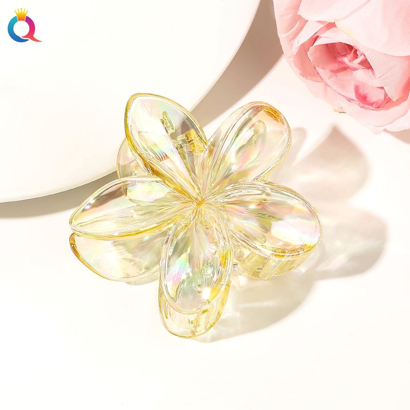 Floral Claw Clip - Ombre French Twist Hair Claw With Rhinestone Accents (Elegant Hair Accessories For Women, Secure Grip)_voghion.com