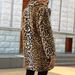 Women's Clothing Oversized Leopard Print Faux Fur Coat - Long Plush Jacket With Deep Pockets & Dramatic Sleeves_voghion.com