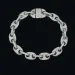 Bracciale con catena a maglie cubane da 8 mm, in argento, con moissanite ghiacciata, per uomo e donna, con test di diamanti VVS._voghion.com