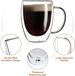 Aurzen 2 Pack Double Walled Glass Mugs With Handles, Large Insulated Layer Coffee Cups, 12oz Clear Borosilicate Mugs,_voghion.com