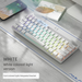 Wolf Spider F3061 Mini Mechanical Feel Keyboard 61 Keys Wired Gaming RGB Desktop Laptop Portable_voghion.com