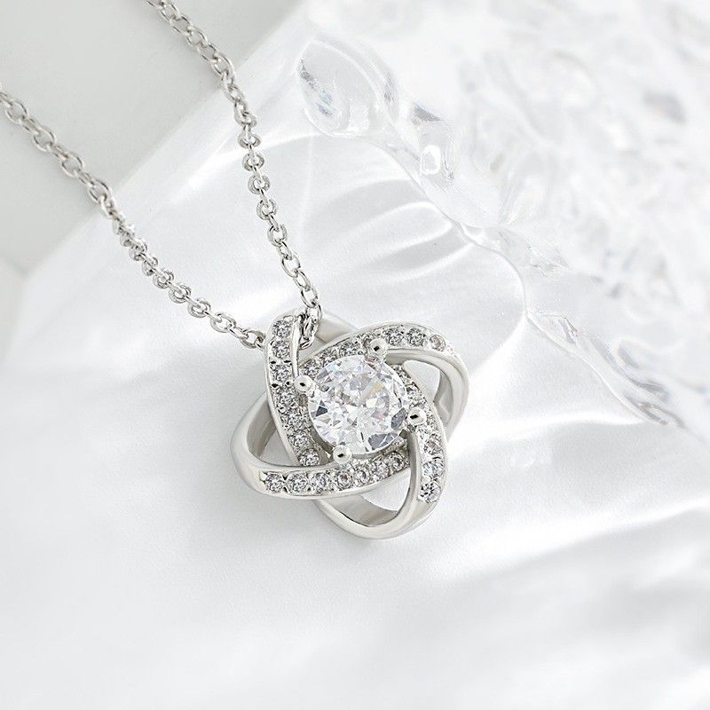 Collana con ciondolo in zircone di colore pieno, elegante e glamour, placcato in oro 16K, in rame_voghion.com