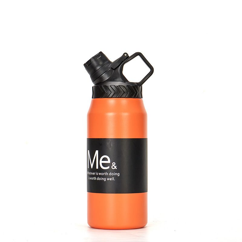 New Cycling Stainless Steel Insulated Cup Outdoor Sports Portable Handle Space Pot Water Cup Double Layer_voghion.com