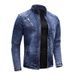 Giacca alla moda da uomo nuova primavera e autunno, top casual in denim elasticizzato lavato_voghion.com
