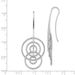 Sterling Silver Rhodium Plated D/C Circles Dangle Earrings_voghion.com
