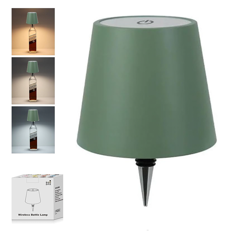 Wireless Bottle Table Lamp Touch Control Of 3 Colors And Stepless Dimming Night Lamp For Bar Wine Bottles Decor Desk Lights_voghion.com