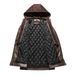 Giacca multitasche in pelle PU da uomo con cappuccio staccabile, fodera trapuntata e polsini lunghi con cerniera - Cappotto invernale taglie forti per abbigliamento casual_voghion.com
