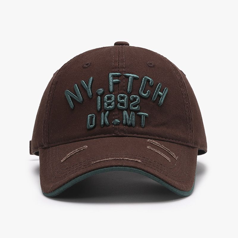 Summer Soft Top Three-dimensional Embroidery Worn Tide Brand Baseball Cap Soft Top Outdoor Color Matching Versatile Breathable Men's Cap_voghion.com