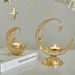 Portacandele a forma di mezzaluna: candelabro in metallo in stile mediorientale per decorazioni per la casa, matrimoni a tema arabo e interni boho_voghion.com