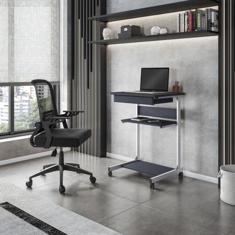 Storage Laptop With Mobili Cart Graphite Rolling Techni_voghion.com