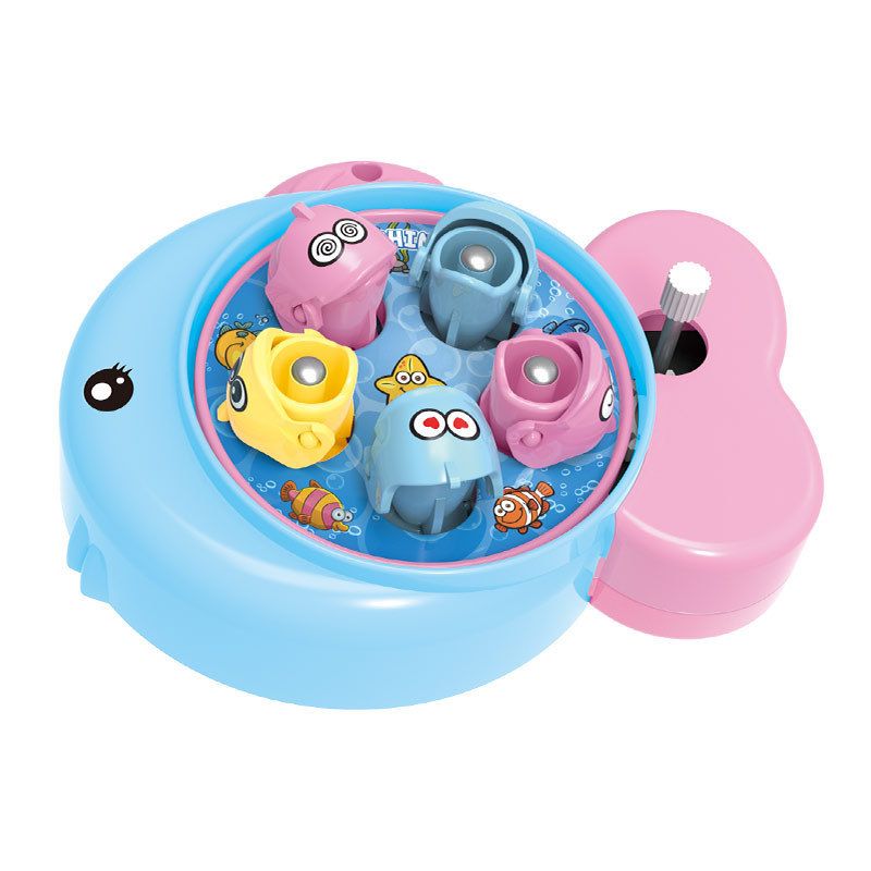 Ny uppströms Clockwork Set Twisted Egg Toy Mini liten fiskespelmaskin Barns förälder Barninteraktion_voghion.com