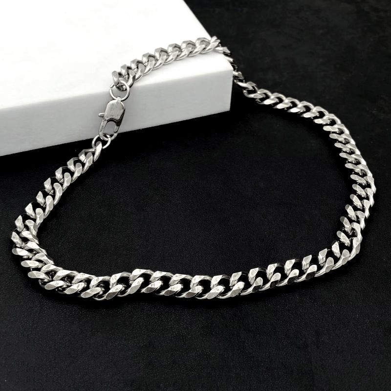 Collar para hombre, tendencia de moda, acero de titanio, resistente a la decoloración, cadena de clavícula, personalidad, simple y elegante, estilo hip hop para hombre._voghion.com