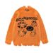 Halloween Ghost Knit Sweater – Oversized Couple's Pullover With Playful Embroidery (M-XXL, 2 Colors)_voghion.com