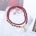 Natural Garnet Safety Clasp Elastic Bracelet Pink Tourmae Gift Net Red Same Style_voghion.com