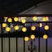 LED Solar Lantern Light String LED Fabric Folding Paper Lantern Decorative Light Garden Christmas Light String_voghion.com