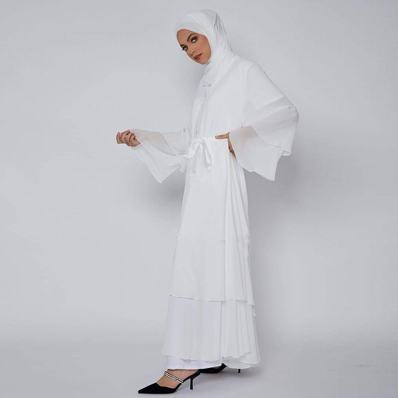  Robe cardigan ample pour femmes, couleur unie, élégante, grande taille, dubaï, arabie saoudite, Caftan_voghion.com