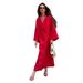 Cross-Border Cotton Linen For Women, European American Style, 2025 Autumn New Lazy Casual Loose Robe With Turn-Down_voghion.com